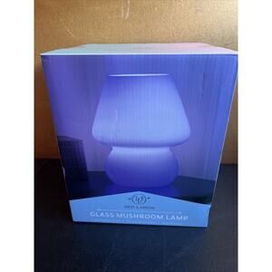 West & Arrow Glass Mushroom Lamp